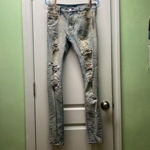 MNML men’s distressed skinny jeans size 30